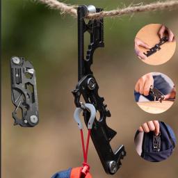 29 em 1 edc mini ferramenta de bolso multifuncional acampamento ao ar livre sobrevivência ferramentas dobra faca chave chave chave chave de fenda polia emergência conjunto - Image 3