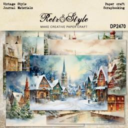 Pacote de cartões Panalisa Craft, Scrapbooking estilo vintage, papel modelado, peso leve, Scrapbooking extravagante, Tamanho A5, 8 folhas - Image 1