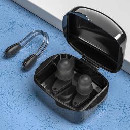 Tampões de silicone macio, estojo de clipe de nariz, protetor, impermeável, prevenção de ruído, plugue de ouvido, adulto, crianças, nadar, mergulhar, suprimentos - Image 3