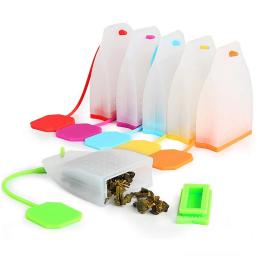 Sacos De Chá De Silicone De Grau Alimentício, Filtros Estilo Colorido, Infusores De Chá Solto Herbal, Filtros Perfumados Teaware, Ferramentas De Cozinha - Image 1