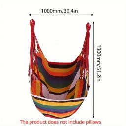 Folding Anti-Rollover Hammock Cadeira, lona antiderrapante, cadeira de balanço ao ar livre do lazer, sem travesseiro ou almofada, 1pc - Image 6