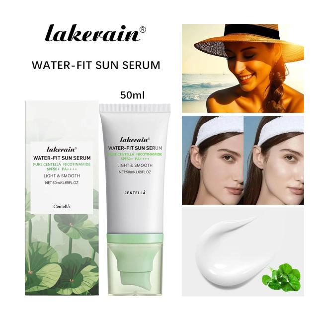 Protetor Solar Facial Centella com Hialurônico e Hidratante SPF50 - Cuidado Anti-UV Coreano em Soro Aquático 50ml