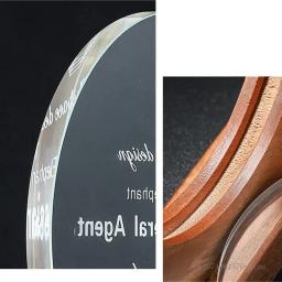 Rodada Madeira Sólida Cristal Troféu Produção Criativa Medalha Excelente Equipe Equipe Prêmio, Competição Lembrança, Decoração de Casa, 1Pc - Image 6