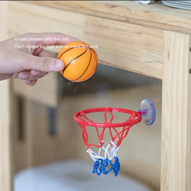 Bola de Basquete de Borracha Sólida para Crianças - Brinquedo de Exercício e Jogo de Tiro - Conjunto de Exercício de Pulso com Bola Elástica