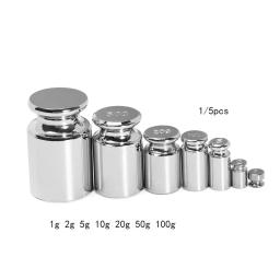 Calibração Precisa Pesos Set, Balanças, Chrome Plating, Ferramentas de Medição de Peso, 1g, 2g, 5g, 10g, 20g, 50g, 100g - Image 5