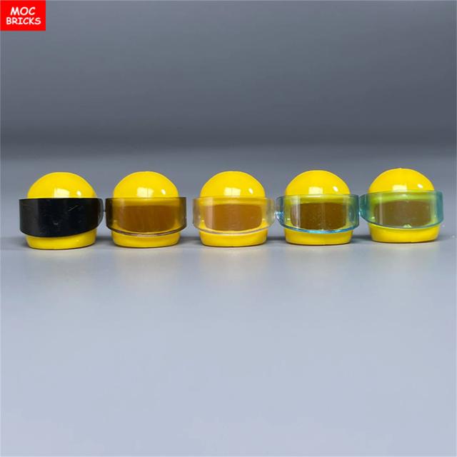 5 pçs moc tijolos 30006 30124 88415 2446 2447 capacete da motocicleta viseira figura de ação usar blocos de construção brinquedo crianças presente