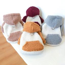 Suéter com capuz berbere com fivela para animais, roupas de cachorro, cães pequenos, pomeranian, yorkie, quente, inverno - Image 3