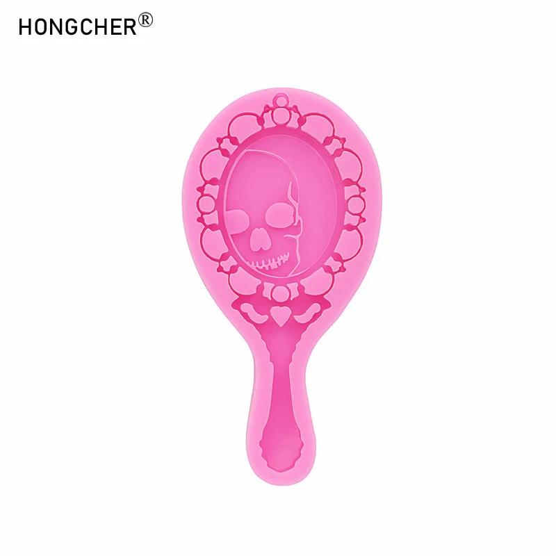 Espelho brilhante sereia resina epóxi jóias colar pingente molde de gotejamento diy bolo de chocolate sobremesa decoração moldes de silicone - Image 1
