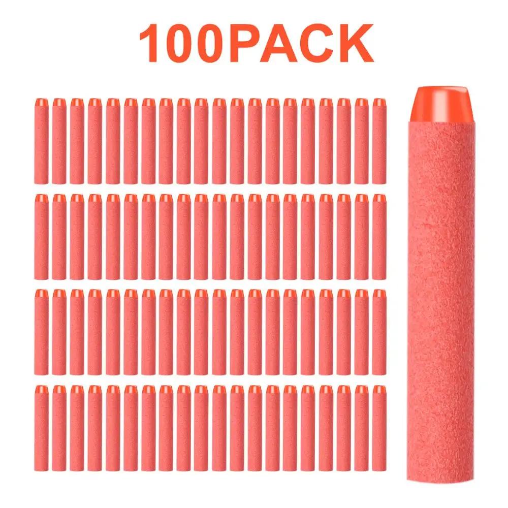 100 pçs nerf balas 7.2cm recarga dardos para airsoft arma pistola de brinquedo balas para crianças do miúdo ao ar livre esporte jogos acessórios - Image 1