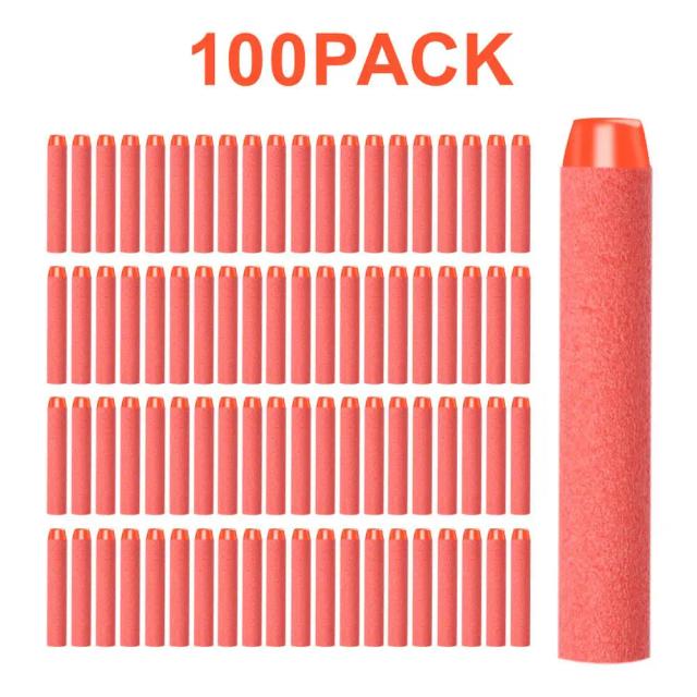 100 Dardos Nerf de 7,2 cm para Airsoft - Recarga Perfeita para Armas de Brinquedo e Jogos ao Ar Livre para Crianças