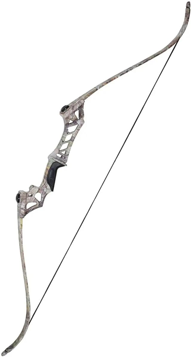 Falcão Takedown: Arco Recurvo de 60" com Riser Metálico em Camo Black - 70 Lbs de Potência