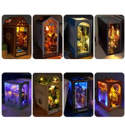 Kit Casa De Boneca De Madeira Para Crianças, DIY Mini Puzzles 3D, Book Nook, Modelo De Construção De Montagem, Casas De Bonecas De Estante, Brinquedos Como Presentes - Image 2