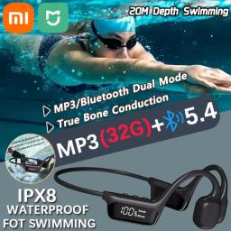 Xiaomi-Mijia IPX8 Waterproof Natação Condução Headphone, Bluetooth 5.4 Bass Wireless Headset, MP3 Player, Esporte Fitness Fone de ouvido - Image 1