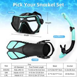 Silicone Mergulho Espelho Set para Homens e Mulheres, Tubo de Respiração, Quadro Grande, Máscara Submarina de Natação, Espelho Facial, Adulto, Novo - Image 6