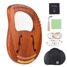 Ammoon-Madeira Lira Harpa com Carry Bag, Instrumento de Madeira Sólida Cordas, Tuning Wrench, Music Book, 16 Cordas, WH-16 - Image 1