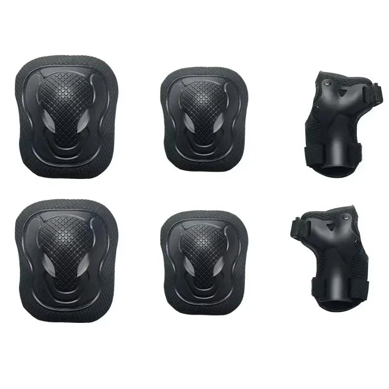 6 pçs/set cotovelo joelheiras patinação protetor skate bicicleta esportes equipamentos de proteção equitação rolo guarda pulso crianças adultos bmx - Image 1