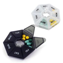Caso De Comprimido De Plástico Portátil, Tablet Titular, Candy Box, Tablet Dispenser, Travel Organizer, 7 Dias De Armazenamento, 1Pc - Image 2