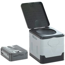 Vaso sanitário portátil dobrável para acampamento ao ar livre, potty para adultos e crianças, assento com design, vaso sanitário reutilizável para viagem em carro de piquenique - Image 1