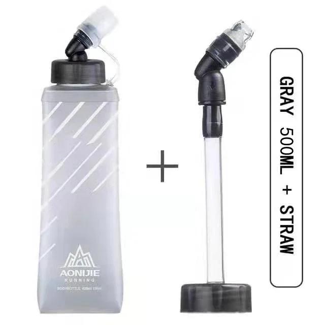 Garrafa Dobrável AONIJIE para Hidratação em Corridas, Trilhas e Ciclismo - 250ml e 420ml