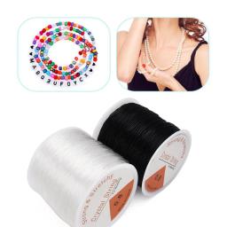 Cordão elástico para fazer joias, pulseira de cristal, elástico, corda para argila, Kandi, pônei, 100m, 0,8mm - Image 4