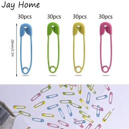 120 peças 28mm mini alfinetes de segurança coloridos resistentes à ferrugem artesanato agulhas de pino de segurança marcador de ponto de tricô para roupas de costura diy - Image 2