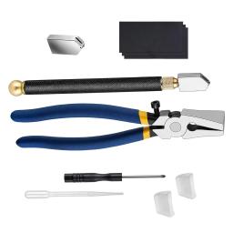 Vidro corte Tool Kit e conta-gotas óleo para Vitral, 10 pcs - Image 2
