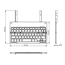 Mini teclado dobrável com suporte para telefone, placas de teclado dobráveis com conexão Bluetooth rotativa para telefone, laptop, tablet - Image 6