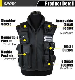 Colete Tático de Caça Masculino, Colete Exterior, Protetor de Swat, Modular, Segurança, Treinamento, CS, 11 Bolsos - Image 2