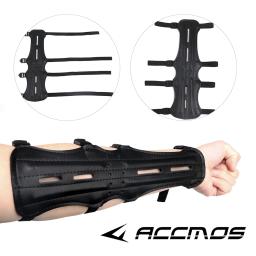 1pc couro ajustável braço guarda protetor para tiro com arco caça prática proteção cinta segura braçadeira proteção acessório - Image 1