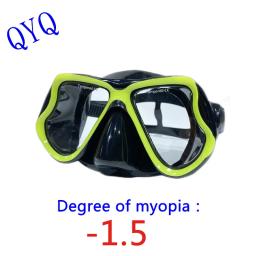 Máscara QYQ Snorkeling, Óculos de Mergulho Míope para Adultos, Óptico, Pode Ser Equipado com Miopia - Image 1