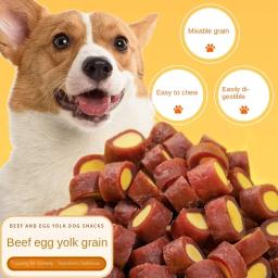 Petiscos de recompensa interativa, Mastigável para cães, Grão de gema de ovo, Carnuda Nutritious e Delicious Food Training, 500g - Image 2