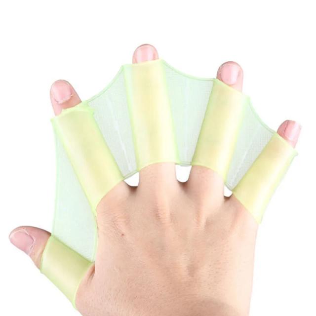 Nadadeiras de Natação em Silicone para Mãos - Luvas com Dedos para Treinamento Estilo Sapo