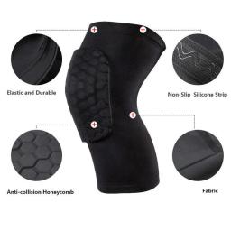 WOSWEIR 1PC Honeycomb Basquete Joelheiras Short Design Compressão Leg Mangas Joelheira Voleibol Protector Brace Suporte - Image 2