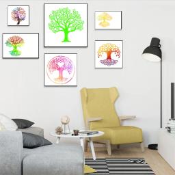 Tree of Life Stencils Set, Pintura em Madeira, Aerógrafo, Plantas Naturais, Palmeira pequena, Modelos de Desenho, 12pcs - Image 3