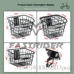 Cesta dianteira de bicicleta de grande capacidade cesta de armazenamento de e-bike forte suporte de carga fácil instalação durável para scooter bicicleta - Image 3