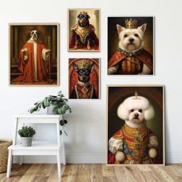 Modern Pet Retrato Estética Wall Art Dog Rei Animal Real Sail HD óleo sobre tela Cartazes e impressões Home Quarto Decoração - Image 3
