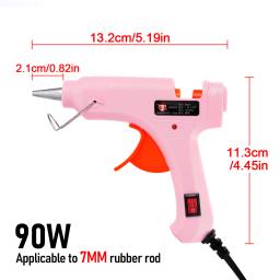 Mini pistola de cola quente com cola, ferramenta de temperatura elétrica do calor, aquecedor de alta temperatura, reparação DIY ferramenta, 10 pcs, 7mm x 190mm, 40W - Image 3