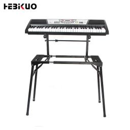 HEBIKUO-Suporte de teclado ajustável duplo, suporte do sintetizador, 2 camada, QA60, melhor, para venda - Image 1