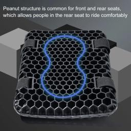 3D Honeycomb Motocicleta Assento Almofada, Alívio de Pressão, Respirável, Anti Slip, Confortável, Moto Acessórios - Image 3