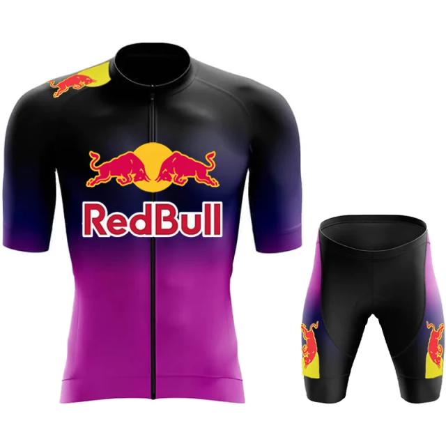 Redbull Conjunto Ciclismo Masculino Verão Manga Curta MTB 2 Peças