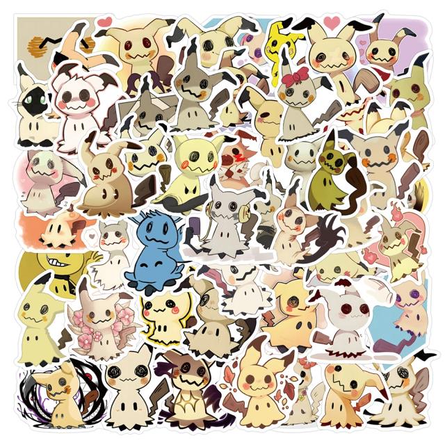 Mimikyu Adesivos Graffiti DIY Carro Bicicleta Telefone Notebook Guitarra Mão Tenda Adesivos à prova d'água 10/30/55 Peças