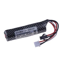 Bateria Li-ion para Airsoft elétrico água brinquedos arma, Splatter automático, Rifle de bola, Paintball, Airsoft pistola, 7.4V, 2000mAh, 18350 - Image 6