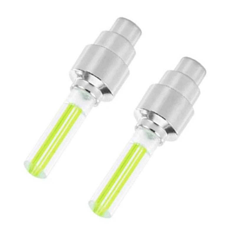 2/4 pçs carro motocicleta bicicleta pneu válvula tampas luz led neon flash lâmpada à prova dwaterproof água pneu universal luzes da roda acessórios do carro - Image 1