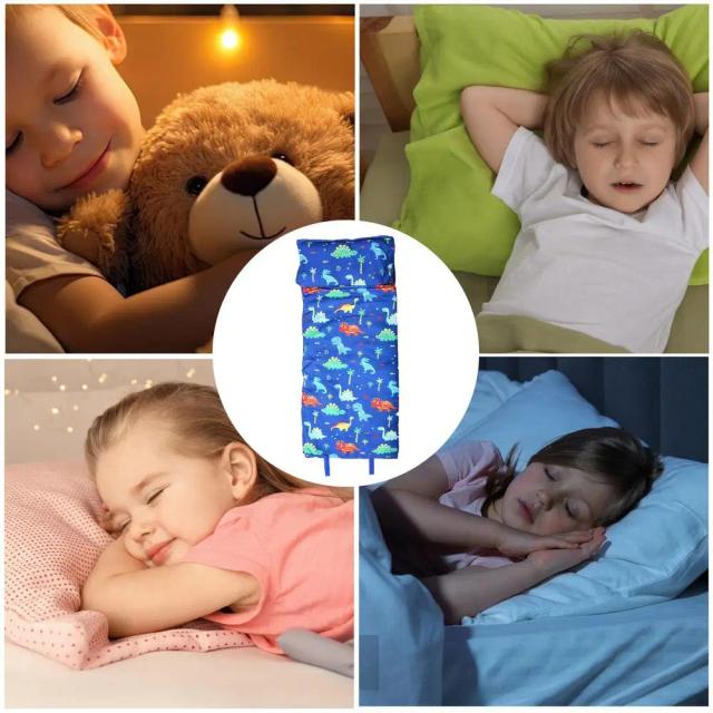Saco de Dormir com Travesseiro e Cobertor para Camping, Mochila Confortável para Meninos com Design Prático para Viagens