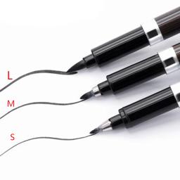 Palavras chinesas Desenho Canetas Marcador, Caligrafia Brush Pen, Aprendizagem Papelaria, Arte do Estudante, Material Escolar, 3pcs por conjunto - Image 4