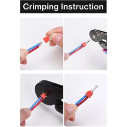 Kit de ferramentas de crimpagem Hexagonal Virola, crimper fio com linha única e conjunto de virola fio duplo, AWG 28-5, 16-16 mm² - Image 4