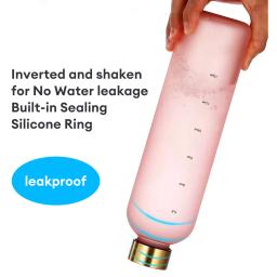 Garrafa De Água 1L Com Marcador De Tempo Reutilizável À Prova De Vazamentos Esportes Garrafa De Água para Fitness Esportes Ao Ar Livre Viagem Frosted Drink Bottles - Image 5