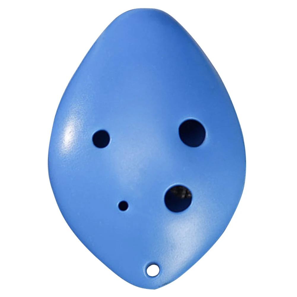 Flauta Cerâmica para Estudantes, 6 Buracos, Instrumento Musical Ocarina, Brinquedo com Livro de Canções, Corda Pescoço, Flauta de Boca Longa, Vento Pequeno - Image 1