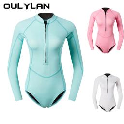 Fatos de mergulho de neoprene feminino, manter quente, mergulho, esportes aquáticos, pesca submarina, surf, roupa de mergulho, banho, 2mm, novo - Image 2