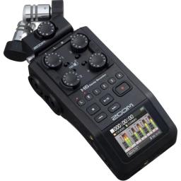 Gravador portátil portátil Zoom H6 com cápsula de Mic único, todo preto, 6-Input, 6-Track - Image 2